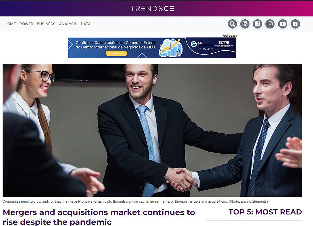 Mergers and acquisitions market continues to rise despite the pandemic